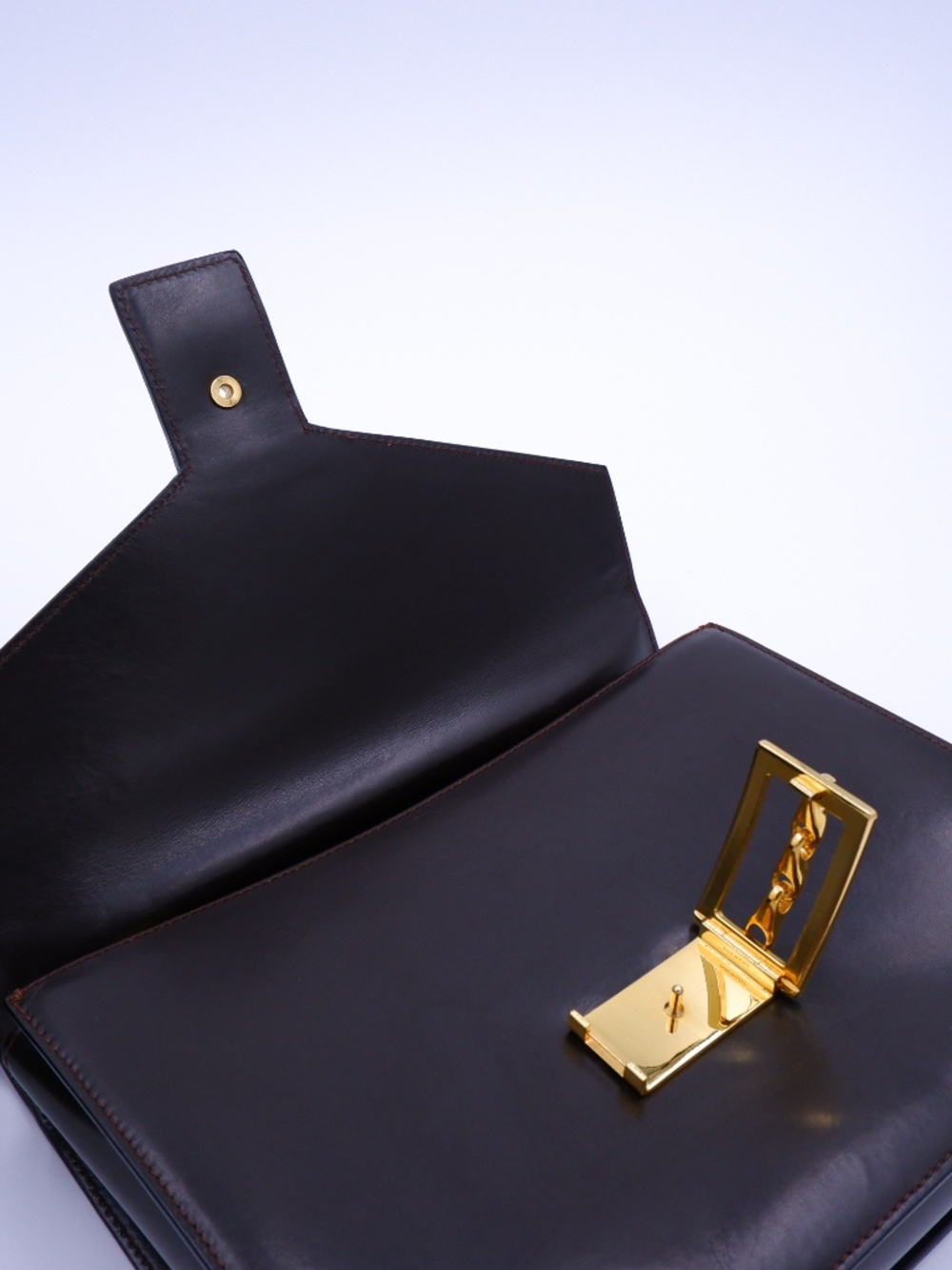 Celine Dark Chocolate Brown Equestrian Buckle Bag — 1970s–1980s - Picture 13 of 16